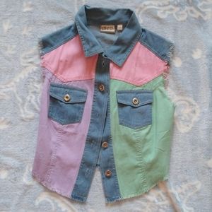 Pastel Denim Vest